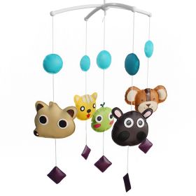 Baby Musical Mobile Nursery Decoration Crib Mobile Baby Shower Gift; Lion Cow Fox