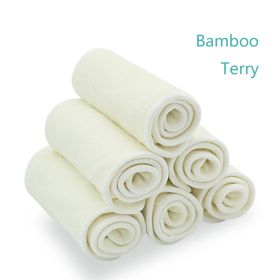 Baby Washable 4-layer Pure Bamboo Fiber Diapers Bamboo Terry Absorbent Diapers (Option: SMT070-35X13.5cm)