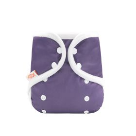 Printing Baby Washable Diaper Cover (Color: Purple)