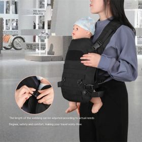 Portable Baby Back Stool Multi-functional Baby Strap (Color: Black)