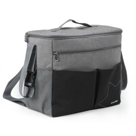 Waterproof Large-capacity Backpack Portable Mother And Baby Outing Bag (Option: Smoke wave grey)