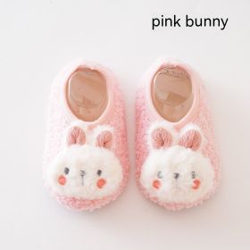 Cute Rabbit Autumn And Winter Room Socks (Option: Pink Rabbit-S)