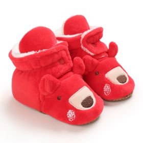 Fashion Winter Thermal Baby Shoes (Option: Red-11cm)