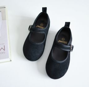 Velcro Four Seasons Small Fabric Shoes (Option: Black-145mm)